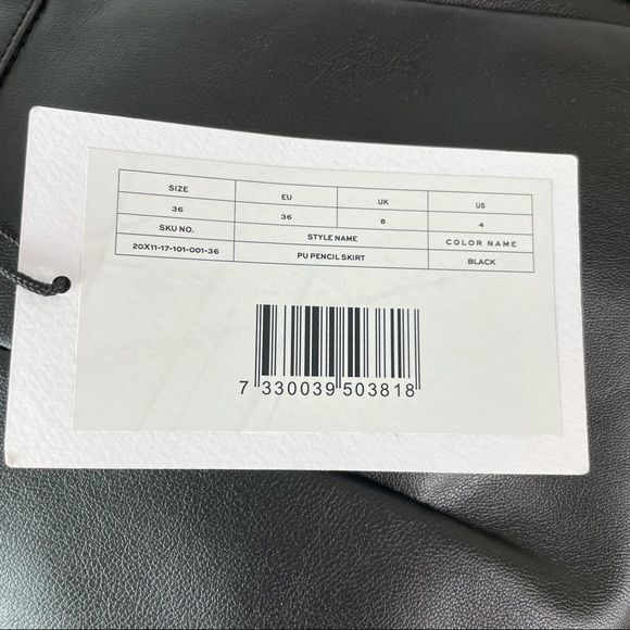 ASOS Ivyrevel PU Midi Pencil Skirt size 4 black - Picture 15 of 16
